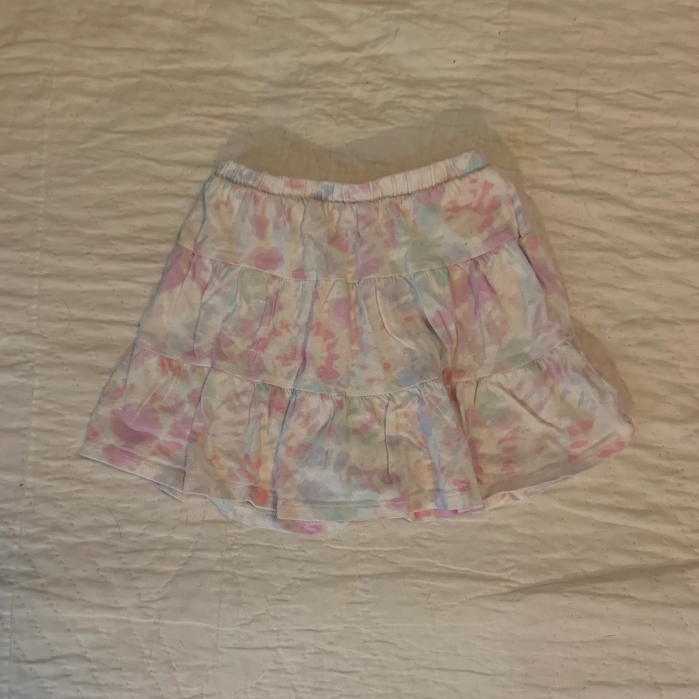 Girls pastel tie-dye skort